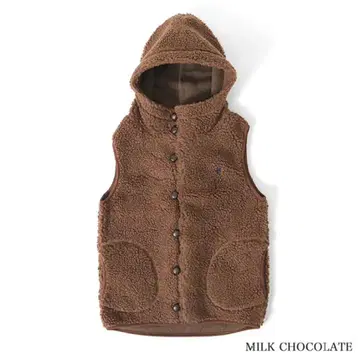 Gymphlex 후드 부착 보아 베스트 밀크 초콜릿 브라운 12