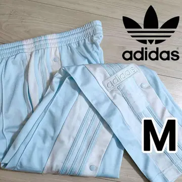 아디다스 아디브레이크 스냅 팬츠 저지 옅은 파랑 불핑 착용 여성M