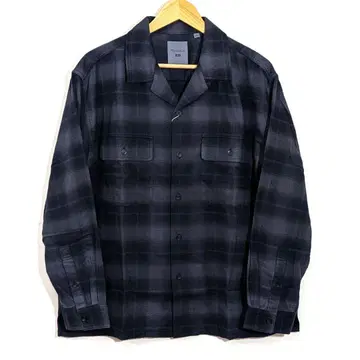 유니클로 JW 앤더슨 브러쉬드 코튼 오버 사이즈 셔츠 블루