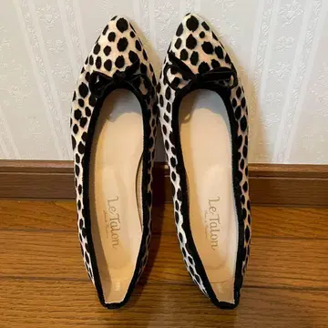 [ 새상품급 ] Le Talon 루탈론 레오파드 플랫 펌프스 23cm