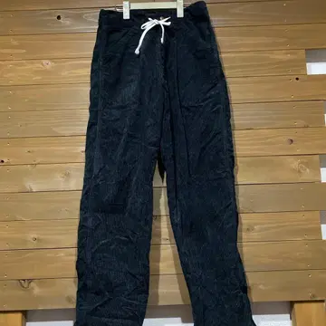 Lee 블랙 코듀로이 와이드 팬츠