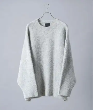 KUUUPY 믹스 울 혼방 샤기 니트 풀오버