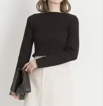 23구 세탁 가능한 오가닉 코튼 리브 티셔츠 상의 블랙 40