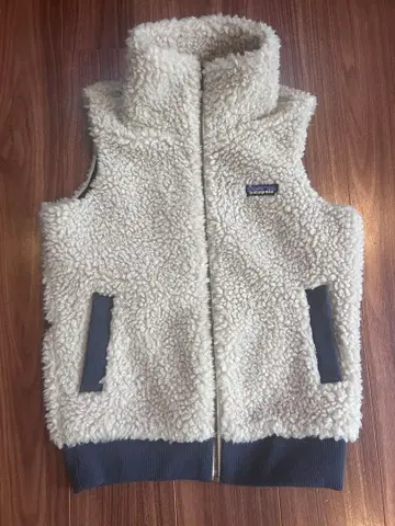patagonia 플리스 베스트 XS 크림색
