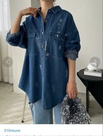 데님 오버 셔츠