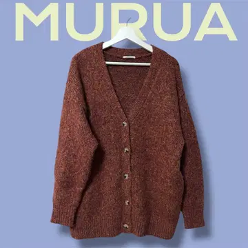 MURUA 루즈 니트 가디건 크루넥 니트