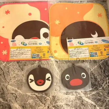 핑구 SEGA 럭키 복권 러버 코스터 핸드 타월 4종 세트