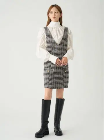 SNIDEL V넥 미니 원피스