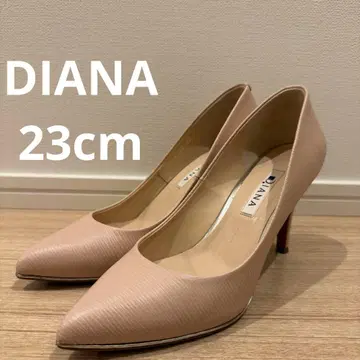 [ 새상품급 ] DIANA 가죽 펌프스 핑크 베이지