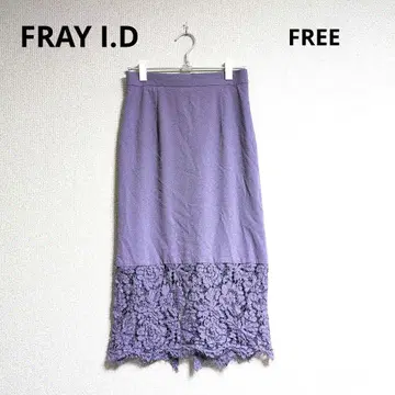 0389 FRAY I.D 레이스 절개 디자인 스커트 FREE