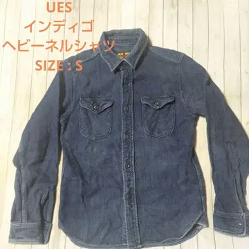 UES 웨스 헤비 플란넬 셔츠 인디고 S