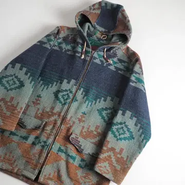 울리치 USA제 울 자켓 후드 네이티브 무늬 새상품급