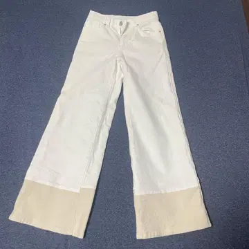 bou jeloud 화이트 와이드 팬츠 M