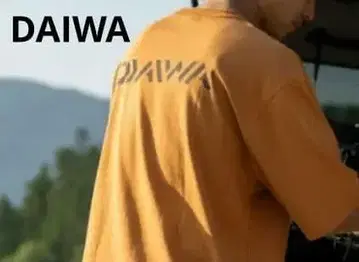 DAIWA T셔츠 백 프린트 오렌지 별주