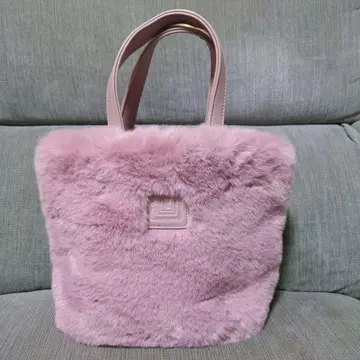 기노쿠니야 퍼 토트백 핑크