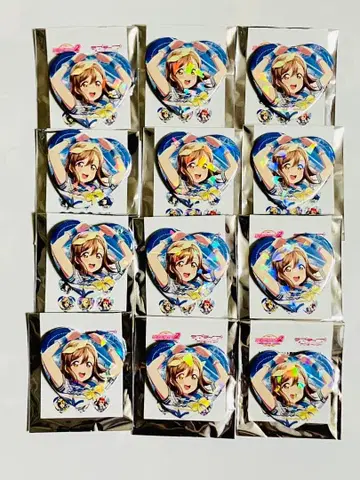 러브 라이브 스쿨 아이돌 페스티벌 2 하트형 홀로그램 캔뱃지 하나마루