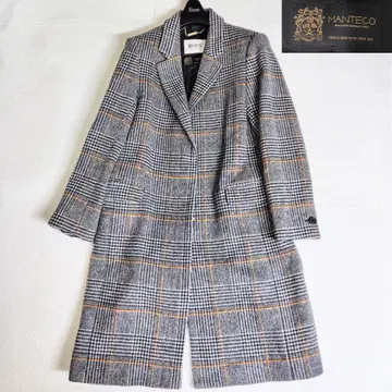 컨디션 최상 로페 마테코 고급 원단 체스터 코트 롱 글렌체크