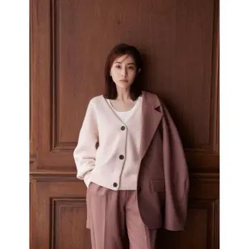 CLANE VNECK BACK LONG KNIT CARDIGAN
