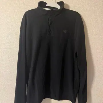 The North Face 블랙 플리스 하프 지퍼