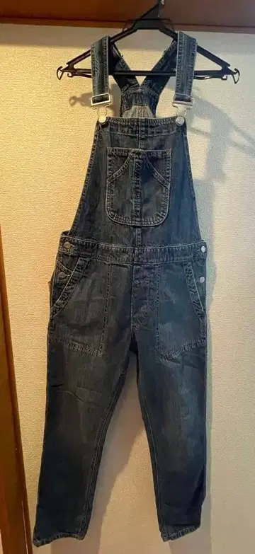 GAP 오버롤 다크 블루 데님 살로펫 160/68A