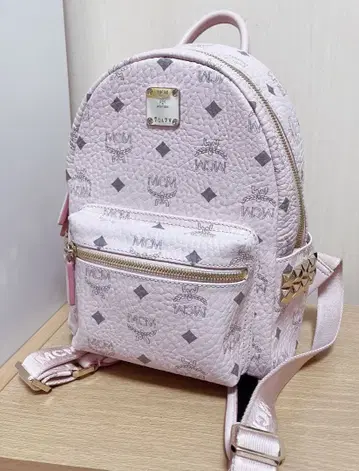 MCM 파우더 핑크 핑크 백팩 미니