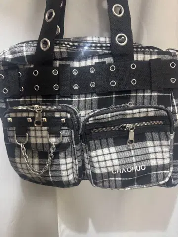 [ 미사용 새상품 ] CHAOHUO 체크 무늬 백