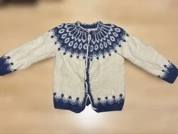 노르딕 무늬 울 가디건