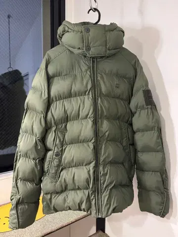 G-STAR ROW 패디드 후디드 재킷 카키 그린
