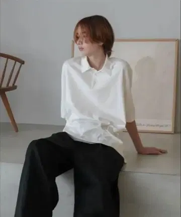 새상품 CTHY 화이트 피케 셔츠 사이즈 3 일괄