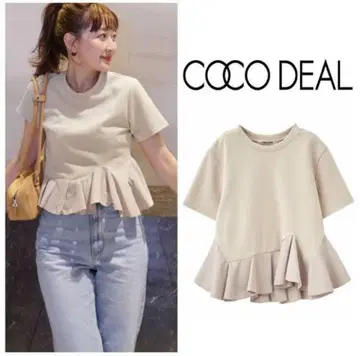 코코딜 아지메 페플럼 블라우스 아지메 페플럼 티셔츠 블라우스
