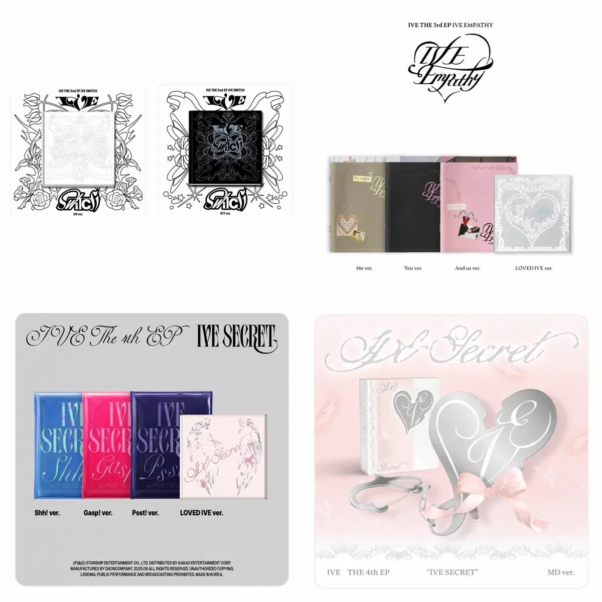 In-stock) IVE 4th Album SECRET and MD Empathy Unopened Album