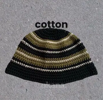 black x khaki24 크러셔 햇 비니 크로셰 햇 핸드메이드