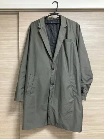 가격 인하 올리브 그린 싱글 버튼 트렌치코트