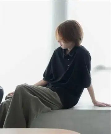 새상품 CTHY 블랙 피케 셔츠 세트