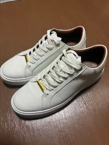 AOURE DEVICE1 디바이스 원 레이스업 카우 가죽 스니커즈 화이트