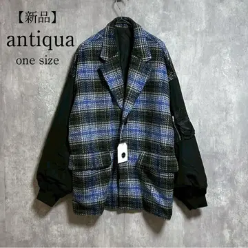 새상품 antiqua 안티카 도킹 코트 아우터 테일러드 칼라