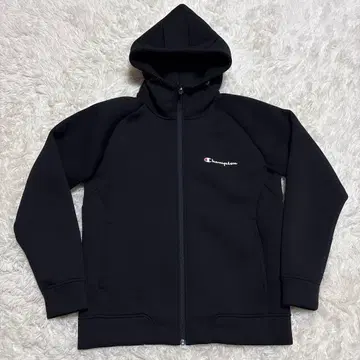[ Champion ] 새상품급 풀 집업 후드티 블랙 M 사이즈 아우터