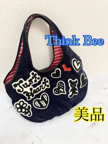 새상품급 싱크비 Think Bee! 핸드백 블랙 네이비