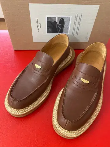 sacai J.M. WESTON 로퍼 탄 브라운 카프 사카이