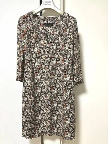 Kristina Ti 꽃무늬 7부 소매 원피스