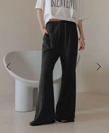 LOWRYS FARM 모듬 플레어 팬츠 블랙 FREE