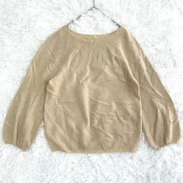 이에나 IENA 긴팔 니트 라운드넥 베이지 무지 일본제 심플