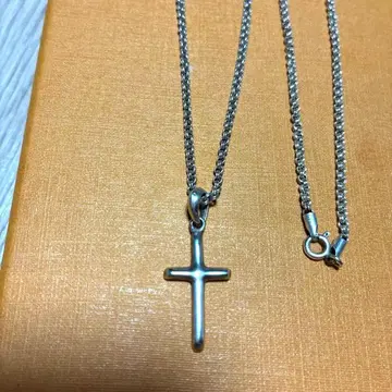 심플 크로스 목걸이 실버925 silver 빅 사이즈