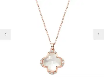 반돔 아오야마 크리스탈 쿼츠 쉘 다이아몬드 목걸이