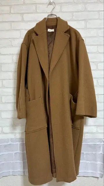 MOIBLE 브라운 롱 코트 벨트 포함 여성용