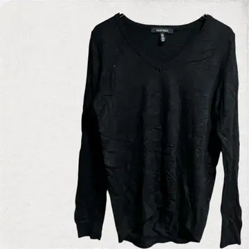 ELLEN TRACY [ S ] 블랙 V넥 긴팔 니트