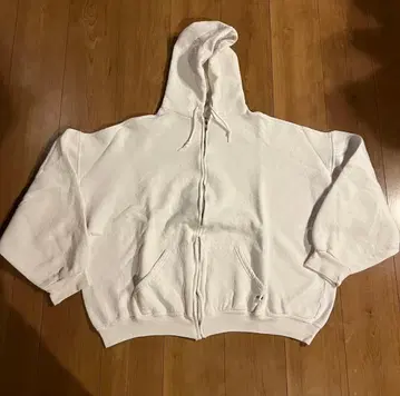 Russell 풀 집업 후드티 XXL 화이트