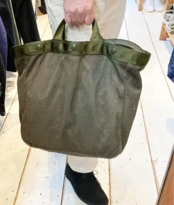 새상품급 BAG'n'NOUN NET HOMES 메쉬 토트백 카키