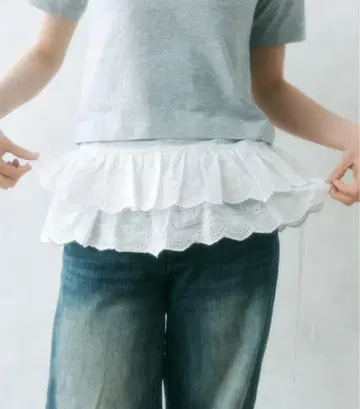 fcmm 시어 프릴 스커트 화이트