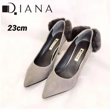 새상품급 Diana 그레이 스웨이드 스틸레토 펌프스 23cm